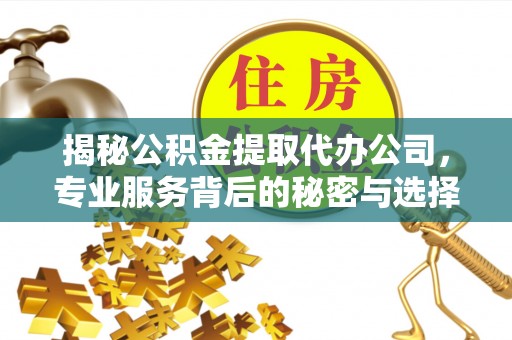 望谟揭秘公积金提取代办公司，专业服务背后的秘密与选择指南