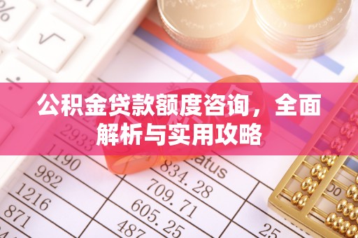 望谟公积金贷款额度咨询，全面解析与实用攻略