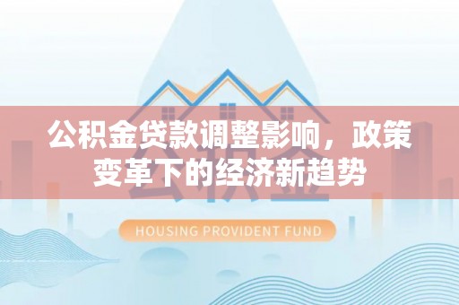 望谟公积金贷款调整影响，政策变革下的经济新趋势