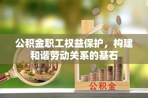 望谟公积金职工权益保护，构建和谐劳动关系的基石