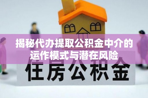 望谟揭秘代办提取公积金中介的运作模式与潜在风险