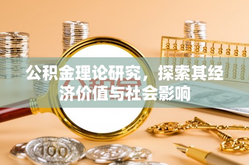 望谟公积金理论研究，探索其经济价值与社会影响