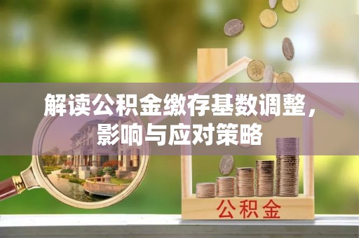 望谟解读公积金缴存基数调整，影响与应对策略