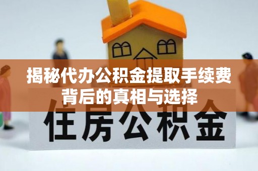 望谟揭秘代办公积金提取手续费背后的真相与选择